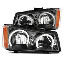 Load image into Gallery viewer, Raxiom 03-06 Chevrolet Silverado 1500 Dual LED Halo Projector Headlights- Black - Clear Lens