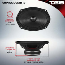 Load image into Gallery viewer, DS18 6x9in 150 Watts RMS 4ohm Mid-Bass Water-Resistant Cone Loudspeaker