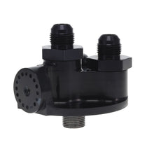 Load image into Gallery viewer, Peterson Fluid Systems Remote Filter Mount 13/16 -16AN Thread -10AN Fittings - Chevrolet Style