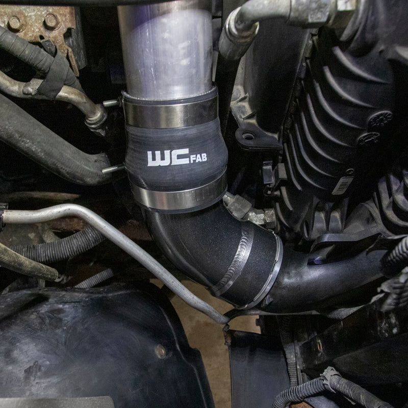 Wehrli 06-10 Duramax LBZ/LMM Intercooler Outlet Elbow Kit - Fine Texture Black