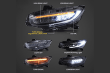 Load image into Gallery viewer, Honda Civic 10th Gen (FC/FK) Chrome LED Reflection Bowl Headlights (2016-2021)