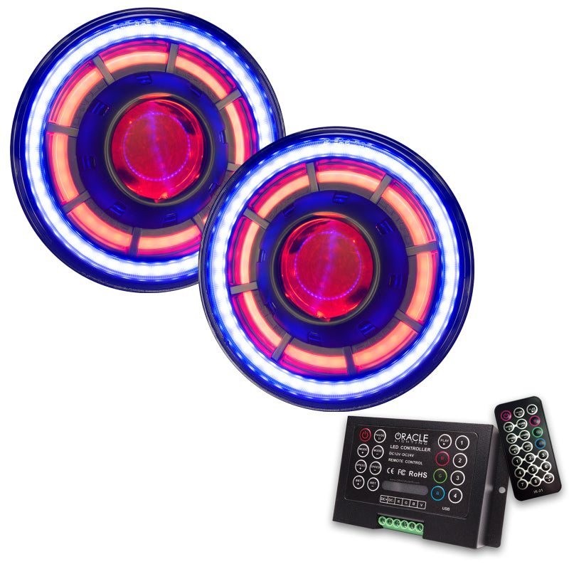 ORACLE Lighting 07-18 Jeep Wrangler JK Oculus 7in. ColorSHIFT Bi-LED Projector Headlights NO RETURNS