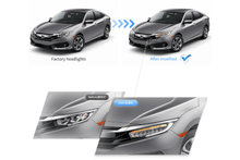 Load image into Gallery viewer, Honda Civic 10th Gen (FC/FK) Chrome LED Reflection Bowl Headlights (2016-2021)