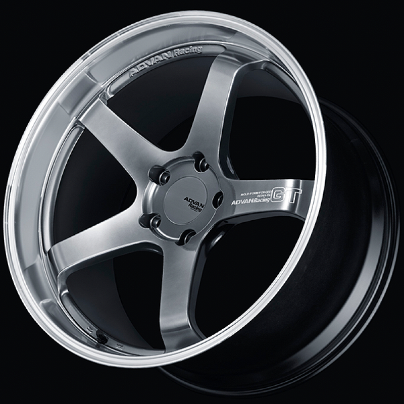 Advan GT for Porsche 21x9.5 / +26 Offset / 5-112 / 66.5mm Bore / Machining & Hyper Platinum Black