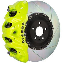 Load image into Gallery viewer, Brembo 11-18 Cayenne Front GT BBK 8 Piston Cast 412x38 2pc Rotor Slotted Type1-Fluo. Yellow