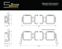 Load image into Gallery viewer, Diode Dynamics SS5 Pro Universal CrossLink 5-Pod Lightbar - White Combo