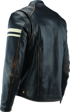 Load image into Gallery viewer, Kuryakyn By River Road Hoodlum Vintage Leather Jacket Black - Small