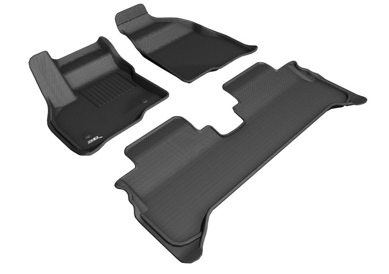 3D MAXpider 2017-2020 Chevrolet Bolt Ev Kagu 1st & 2nd Row Floormats - Black