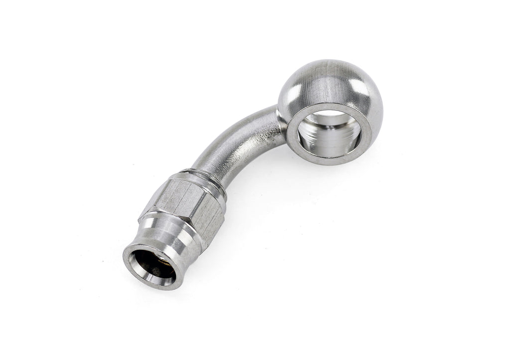 HPS Performance 350 Series AN -3 Push-On 75 Degree Banjo Hose End 350-7503SSB
