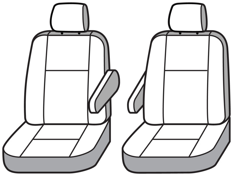 Covercraft 19-26 Mercedes-Benz Sprinter Polycotton SeatSaver Custom Front Row Seat Covers-Misty Grey