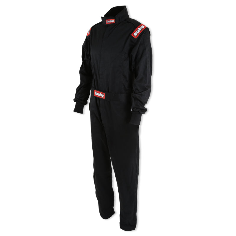 RaceQuip Black Chevron-1 Suit - SFI-1 2XL