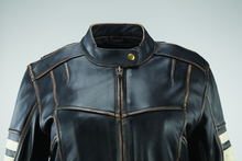 Load image into Gallery viewer, Kuryakyn By River Road Dame Vintage Leather Jacket Black Womens - Small