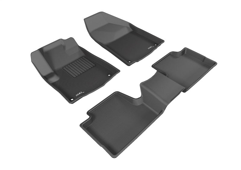 3D MAXpider 2014-2015 Jeep Cherokee Kagu 1st & 2nd Row Floormats - Black