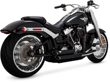 Load image into Gallery viewer, Vance and Hines 18-22  Harley Softail Wide Tire Shortshots Staggered Exhaust System - Black