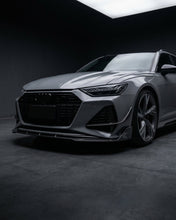 Load image into Gallery viewer, 2019–2021 Audi RS6 C8 Avant Front Bumper Lip Spoiler – Pre-Preg Dry Carbon Fiber
