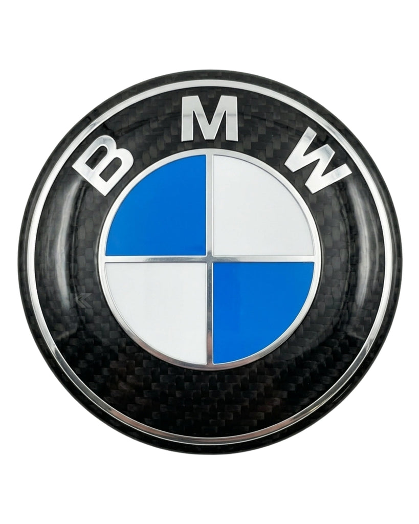BMW Hood, Trunk & Steering Wheel Emblem Roundel Overlays – Carbon Fiber