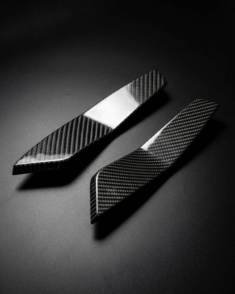 2020–2021 Audi RS7 C8 Sportback ABT Style Front Bumper Canards – Dry Carbon Fiber
