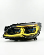 Load image into Gallery viewer, BMW 7 Series F02 G12 Style LED Headlight Assembly with Dual-Color DRL (Yellow / White) 2013 - 2015 (Replaces 63117228423)