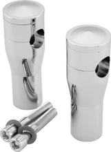 Load image into Gallery viewer, Bikers Choice 4 Inch Chrome Smooth Top Risers for BC or DNA Springer Front End