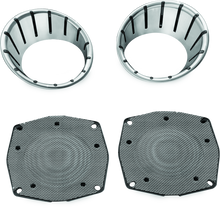 Load image into Gallery viewer, Kuryakyn LED Speaker Bezels 96-13 Touring Models Chrome