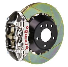 Load image into Gallery viewer, Brembo 08-09 CLK63 AMG Black Series Rr GTR BBK 4Pist Billet 345x28 2pc Rotor Slotted Type1 - Nickel