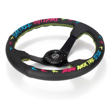 Load image into Gallery viewer, NRG Reinforced Steering Wheel - Oak Tree Outlaws 3in Deep/5mm Blk Spk 350mm Wheel - Blk Perf Lthr