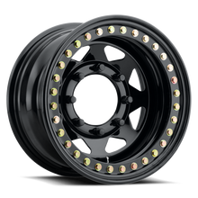 Load image into Gallery viewer, Raceline RT80 Rock 8 Spoke 15x8in / 8x165.1 BP / -19mm Offset / 130.81mm Bore - Gloss Black
