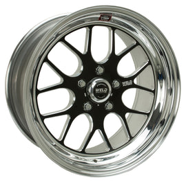 Weld S77 18x6 / 5x4.75 BP / 3.2in. BS Black Wheel (Low Pad) - Non-Beadlock