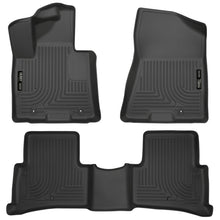 Load image into Gallery viewer, Husky Liners 2017 Kia Sportage Weatherbeater Front and Second Row Black Floor Liners