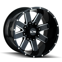 Load image into Gallery viewer, ION 141 20x12 / 8x165.1 BP / -44mm Offset / 130.8mm Hub Gloss Black Milled Wheel
