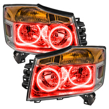 Load image into Gallery viewer, Oracle 04-07 Nissan Titan LED Headlight Halo Kit - Red