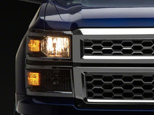 Load image into Gallery viewer, Raxiom 14-15 Chevrolet Silverado 1500 OE Style Headlights/ Chrome Trim- Black - Clear Lens