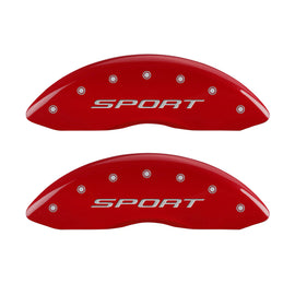 MGP 4 Caliper Covers Engraved Front & Rear 2015/Sport Red Finish Silver Char 2018 Ford Fusion