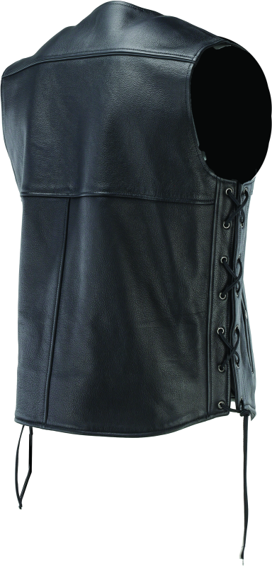 Kuryakyn By River Road Old Skool Leather Vest Black - Large