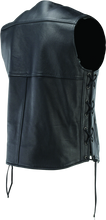 Load image into Gallery viewer, Kuryakyn By River Road Old Skool Leather Vest Black - Large