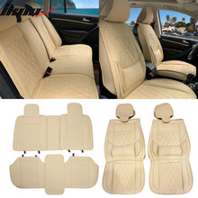 Load image into Gallery viewer, Universal PU Leather Car Seat Cover w/ Lumbar 04B Style Full Set