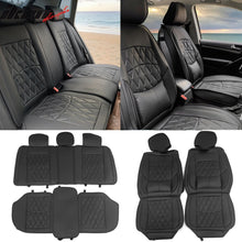 Load image into Gallery viewer, Universal PU Leather Car Seat Cover w/ Lumbar 04B Style Full Set