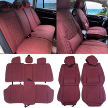Load image into Gallery viewer, Universal PU Leather Car Seat Cover w/ Lumbar 04B Style Full Set