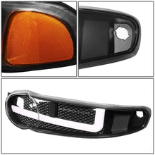 Load image into Gallery viewer, 01-07 GMC Sierra / Yukon Denali LED DRL Headlights 4PC Black/Amber