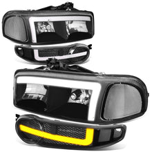 Load image into Gallery viewer, 01-07 GMC Sierra / Yukon Denali LED DRL Headlights 4PC Black