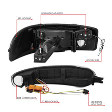 Load image into Gallery viewer, 01-07 GMC Sierra / Yukon Denali LED DRL Headlights 4PC Black