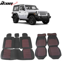Load image into Gallery viewer, 2007-2025 Jeep Wrangler JK JL Leather Car Seat Cover w/ Pocket