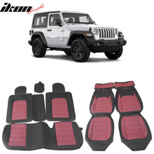 Load image into Gallery viewer, 2007-2025 Jeep Wrangler JK JL Leather Car Seat Cover w/ Pocket