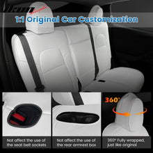 Load image into Gallery viewer, 2020-2024 Tesla Model Y Front Rear 5-Seat Seat Covers Leather