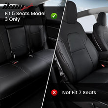 Load image into Gallery viewer, 2017-2023 Tesla Model 3 Front Rear 5-Seat Seat Covers Leather