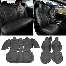 Load image into Gallery viewer, 2017-2023 Tesla Model 3 Front Rear 5-Seat Seat Covers Leather