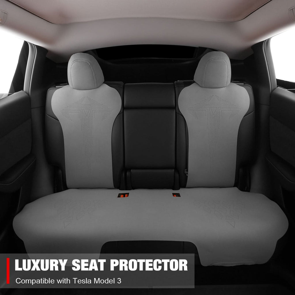 2017-2023 Tesla Model 3 Seat Covers Cushions V1 Suede Leather