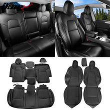 Load image into Gallery viewer, 2020-2024 Tesla Model Y Front Rear 5-Seat Seat Covers Leather