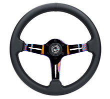 Load image into Gallery viewer, NRG Light Weight Gaming Steering Wheel - Splitz NeoChrome Silver Spokes Perforated Leather