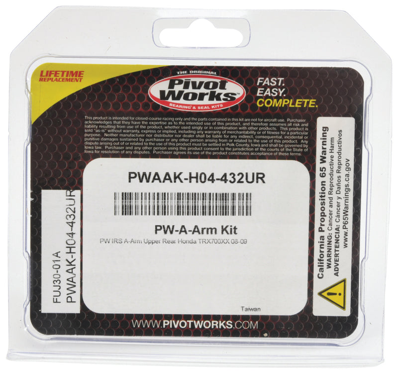 Pivot Works 08-09 Honda TRX700XX PW IRS Kit - Rear Upper A-Arm 1 Kit Req Per Veh
